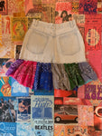 Denim Frill Patchwork Skirt