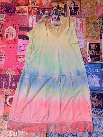 Cotton Candy Tie Dye Slip Dress