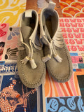 Grey Suede Moccasins
