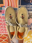 Tan Beaded Moccasins