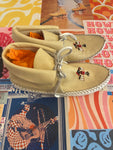 Tan Beaded Moccasins