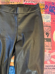 Black Pleather Snake Leggings