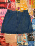 Button Denim Skirt