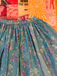 Blue Floral Flouncy Skirt