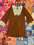 70s Brown Tunic Dress