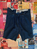 Dark Wash Elastic Waist Jean Skirt