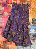 James Hogan Floral Purple Ruffle Skirt