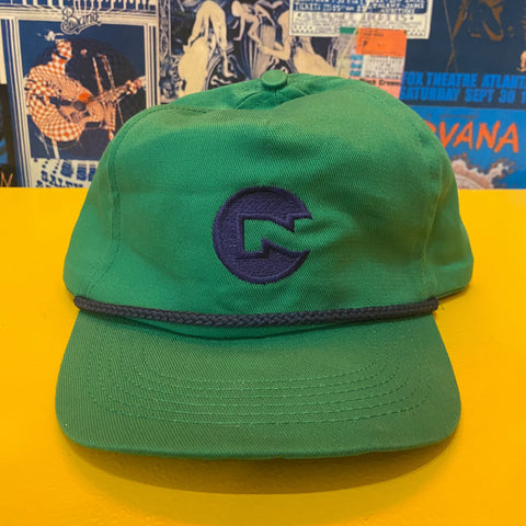 CN Green and Blue Cap with Leather Adjustable Strap
