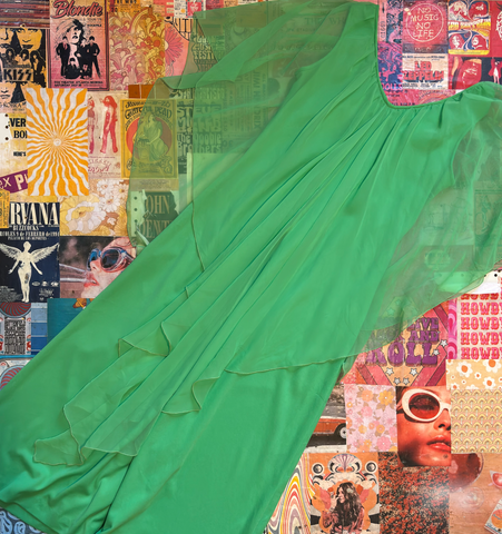 Flowy Layered Green Dress