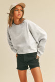 Blank Short Cropped Long Sleeve Sweatshirt