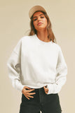 Blank Short Cropped Long Sleeve Sweatshirt