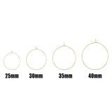 18K Gold PVD Stainless Steel Wire Hoop Earrings