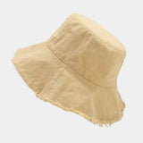 Vintage Frayed Wide Brim Beach Bucket Hat 8BK6HAT68