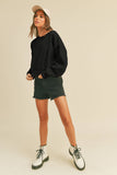 Blank Short Cropped Long Sleeve Sweatshirt