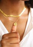 18K Gold PVD Blank Engravable Circle Birthstone Charm