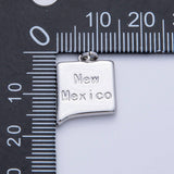 18K Gold Filled United States of America State Map Charm in Gold & Silver | AK064 - AK113