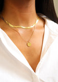 18K Gold PVD Blank Engravable Circle Birthstone Charm