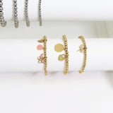 Gold Beaded Stretch Bracelet