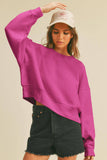 Blank Short Cropped Long Sleeve Sweatshirt