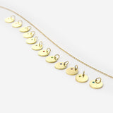 18K Gold PVD Blank Engravable Circle Birthstone Charm