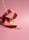 18K Gold PVD Blank Engravable Circle Birthstone Charm