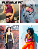 Slim Fanny Pack Festival Crossbody Belt Bag Corduroy Black