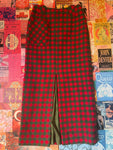 Red & Green Plaid Wool Skirt