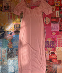 Pink ruffle sleeve maxi dress