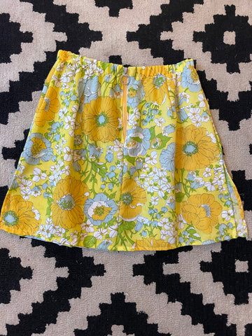 Floral Zip Skirt