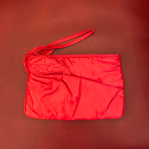 red wristlet with bow